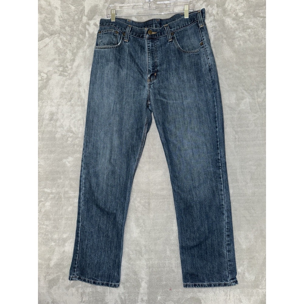 Carhartt Jeans Mens Sz 36 x 30 Straight Traditional Fit Blue Denim 101496-420